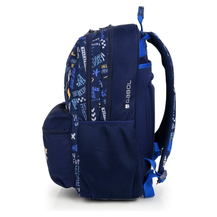 Mochila adaptable a carro Gabol SKULL azul y resistente al agua