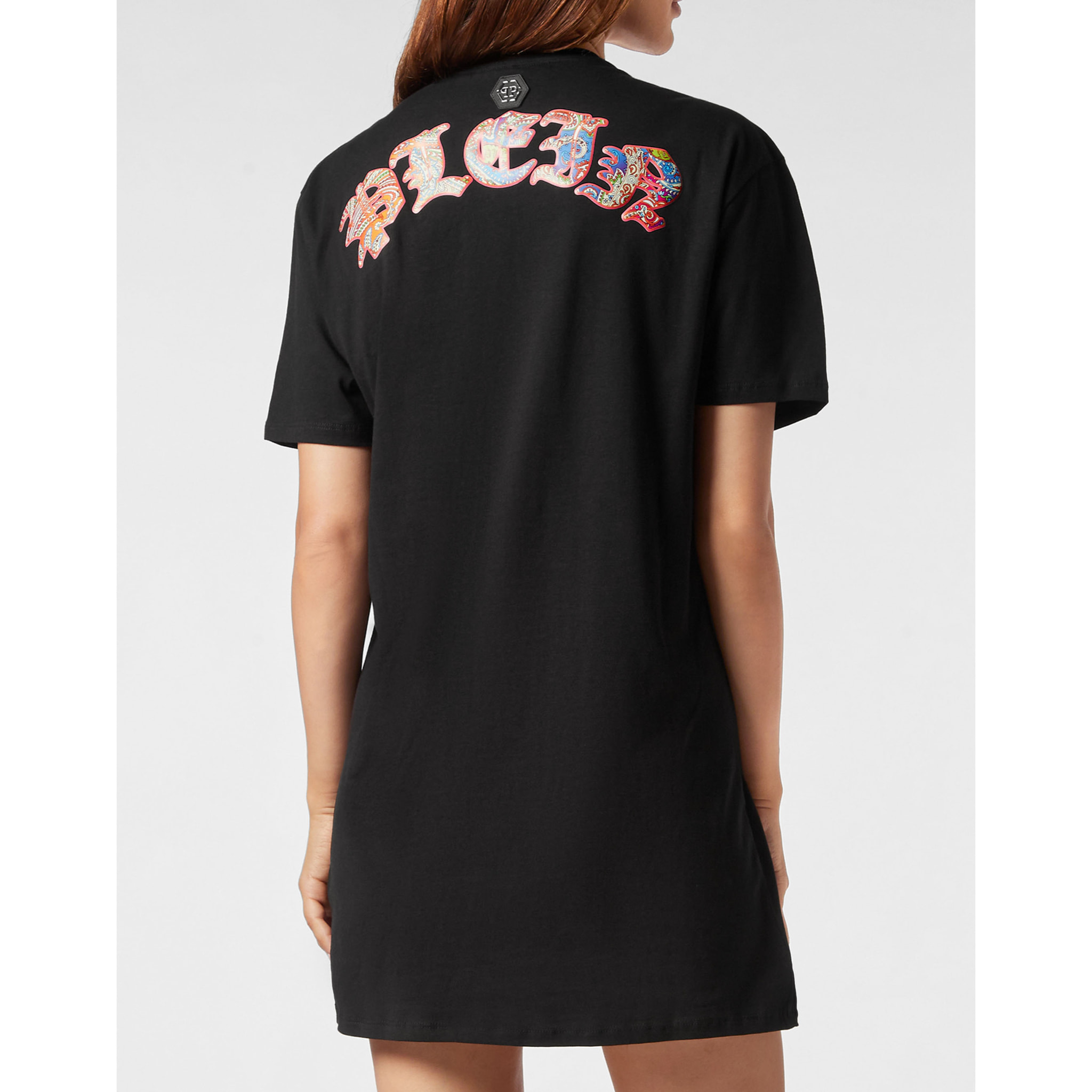 PHILIPP PLEIN Abito a t-shirt corto SKULL