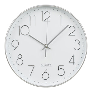Orologio da parete Lalibela argento con movimento silenzioso ø30 cm