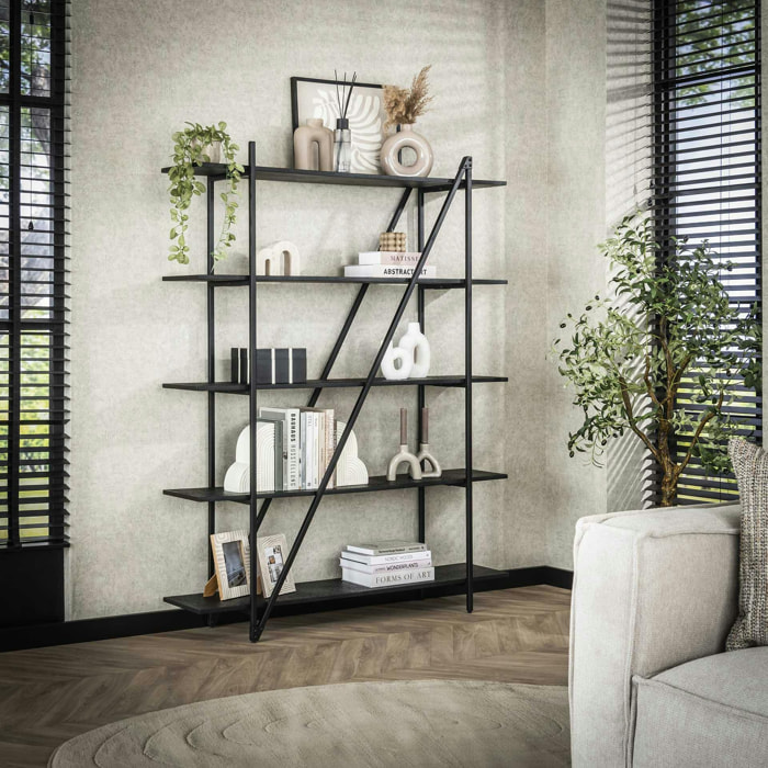 Etagère de salon moderne 5 plateaux RALF