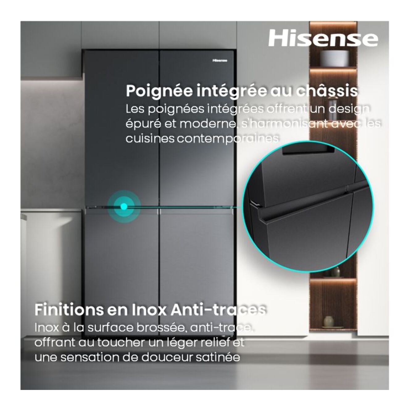 Réfrigérateur multi portes HISENSE RQ5P640SSKD
