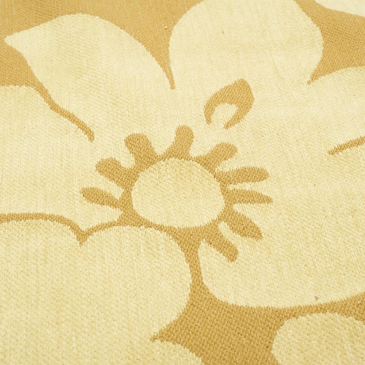 Tapis kilim tissé en coton motif floral JISA