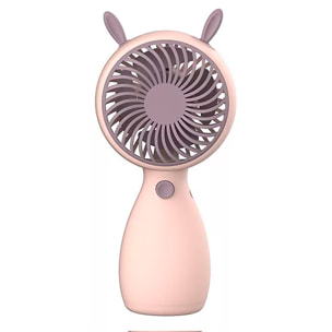 Mini ventilador de mano con orejas.