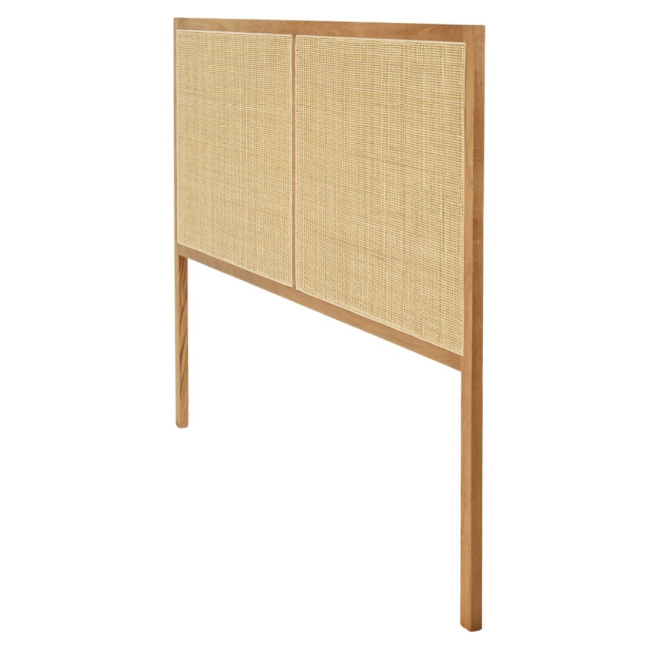 SYA - Tête de lit en rotin naturel et chêne massif pour lits 140/160cm