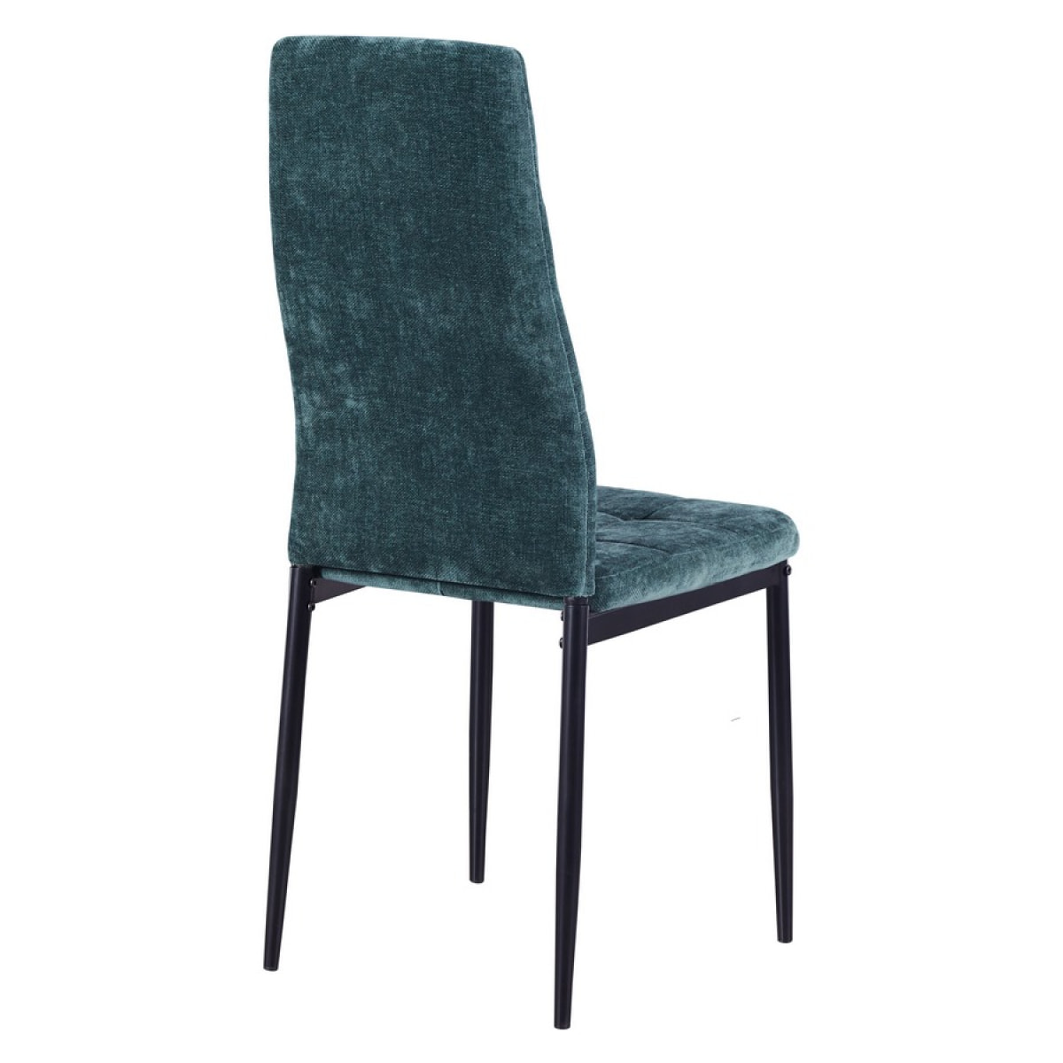 Set 4 sedie moderne in tessuto verde petrolio - Milano