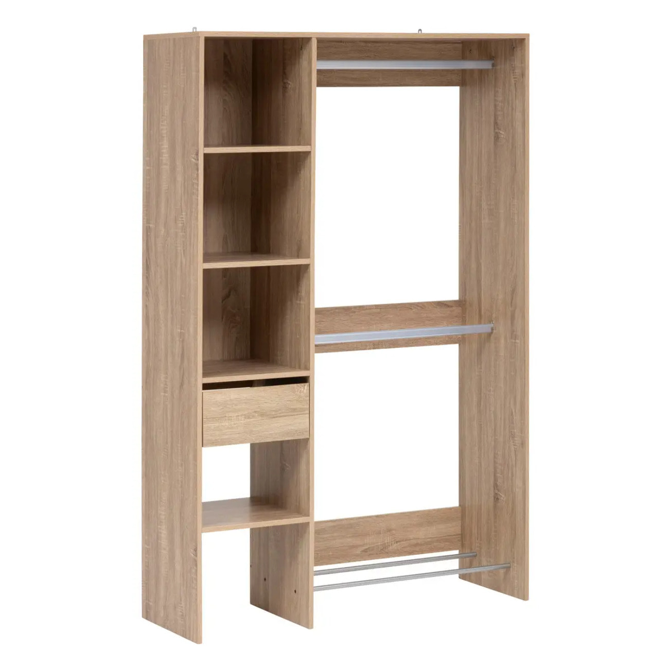Dressing 2 penderies effet chêne naturel