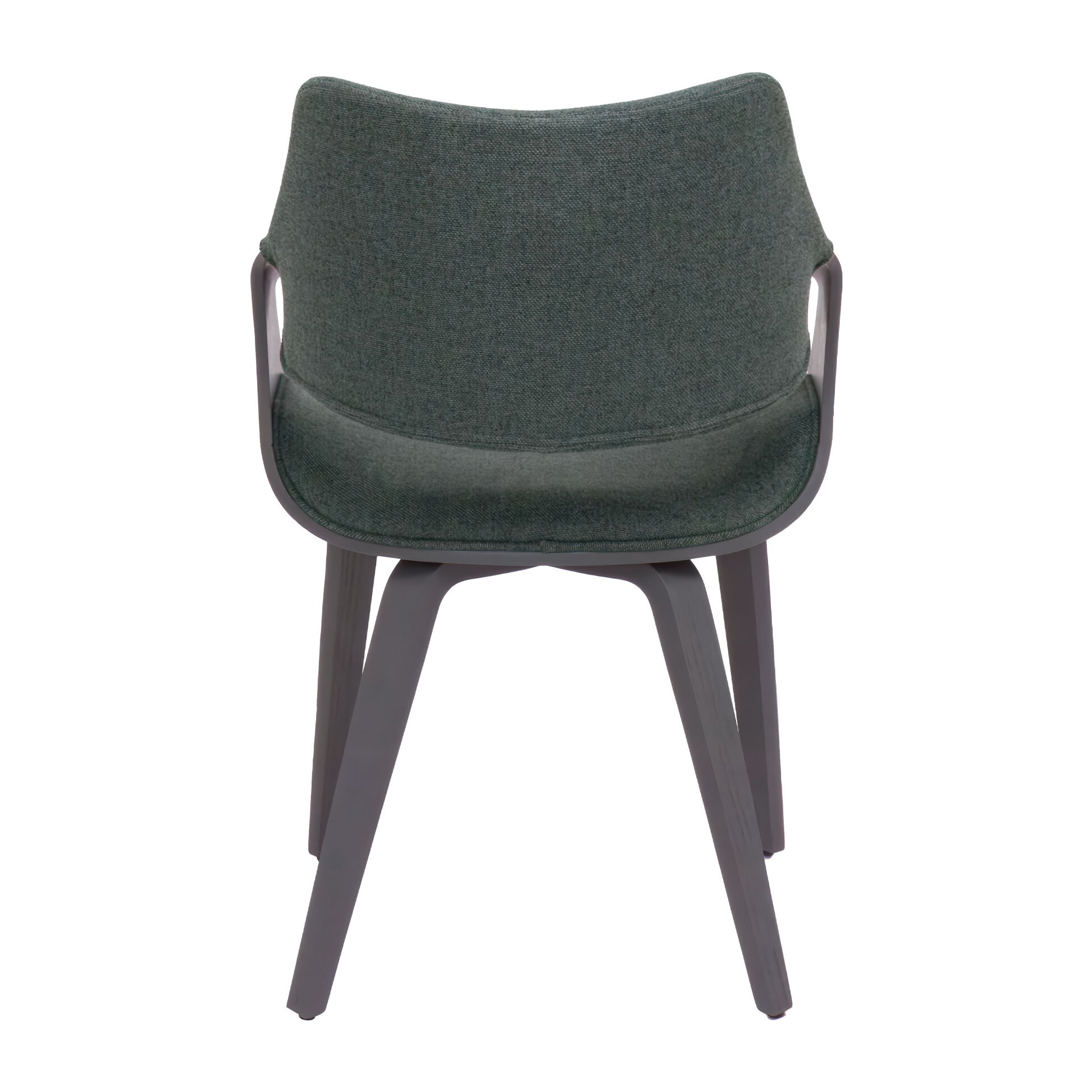 Austria - Poltroncina Sedia Imbottita 51x82x43 cm in legno Plywood e Tessuto Verde Salvia