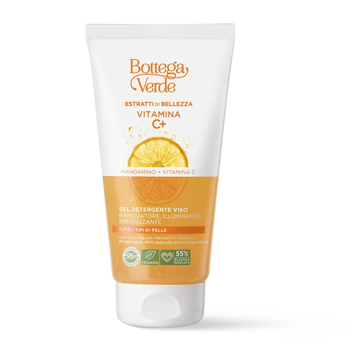 Estratti di bellezza - Vitamina C+ - Gel limpiador facial - Mandarino + Vitamina C - renovador, iluminador, energizante (150 ml) - todo tipo de pieles