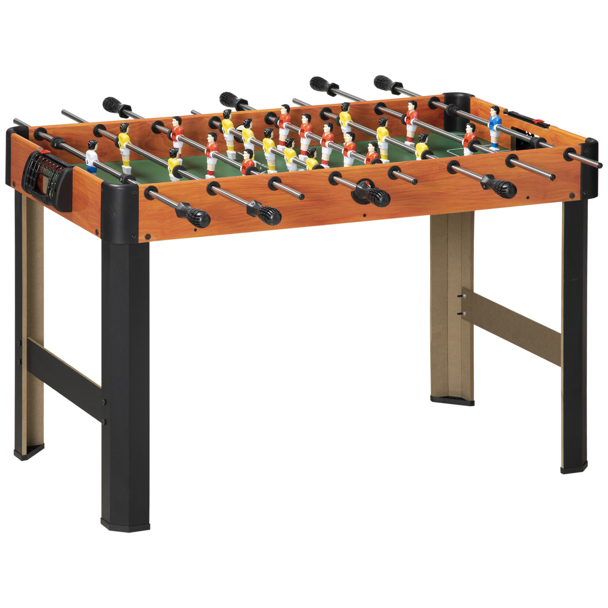 Futbolín para Niños de 7+ Años Futbolín Infantil de Madera 118x104x69 cm con 2 Bolas 8 Asas 2 Marcadores 22 Jugadores para Familias Fiestas Negro