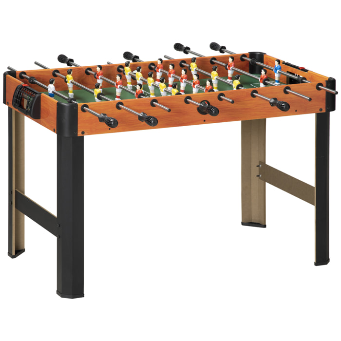 Futbolín para Niños de 7+ Años Futbolín Infantil de Madera 118x104x69 cm con 2 Bolas 8 Asas 2 Marcadores 22 Jugadores para Familias Fiestas Negro