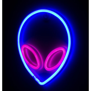 Pendente neon bicolore, design Alien Retro.