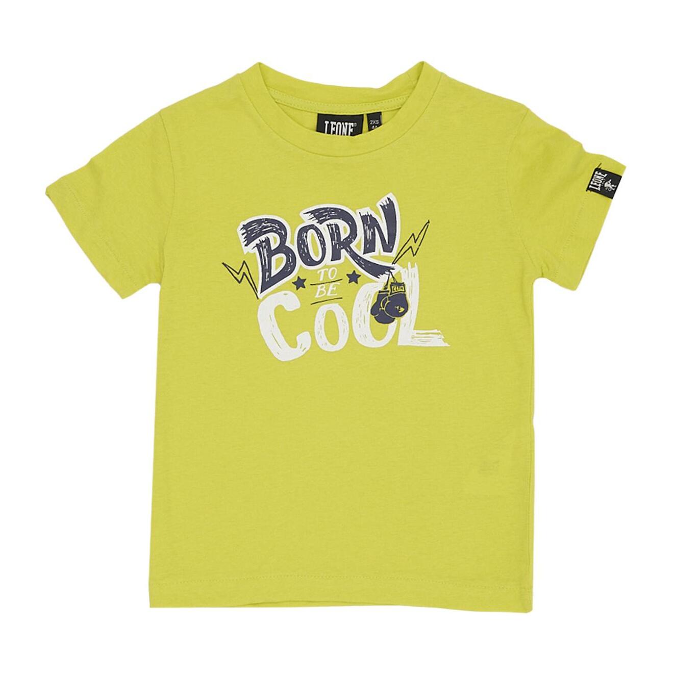 Camiseta infantil básica de manga corta con estampado 'Born Cool'