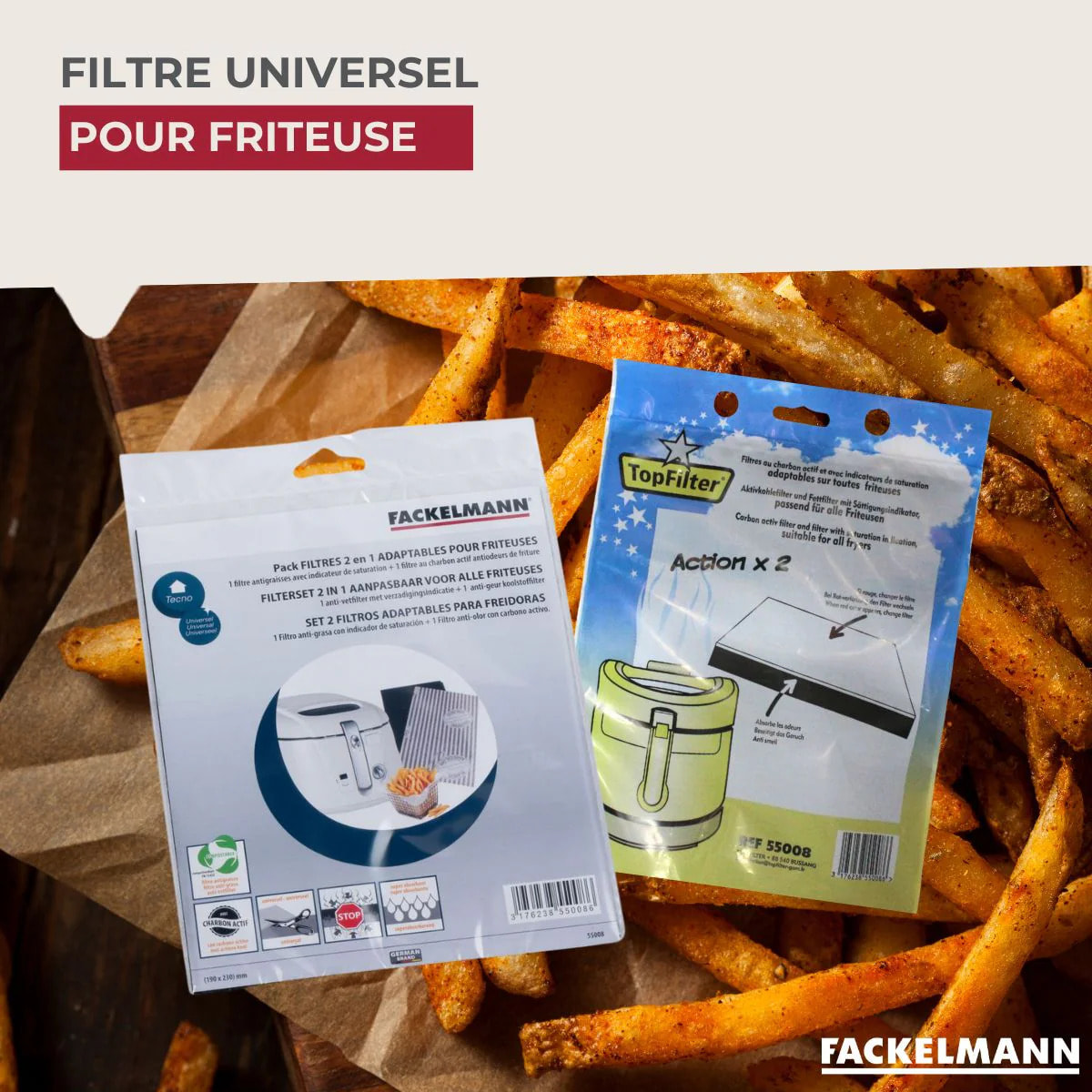 Filtre universel pour friteuse Fackelmann Accessoires hotte et friture