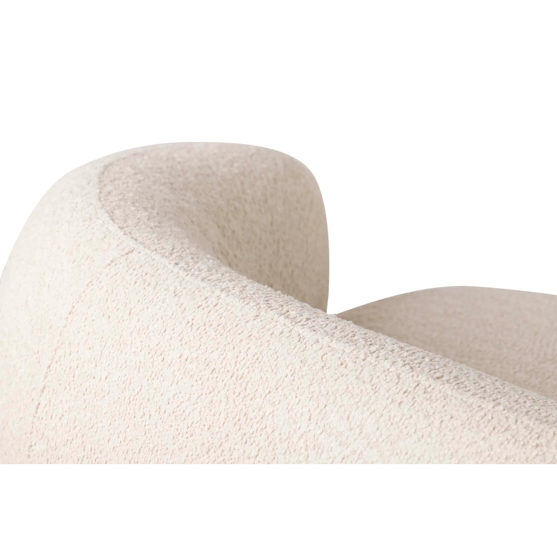 Sofa Boucle Beige Luna 191x93x73 Cm