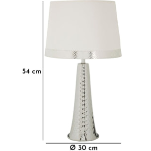LAMPADA DA TAVOLO TOWER ARGENTO CM Ø 30X54