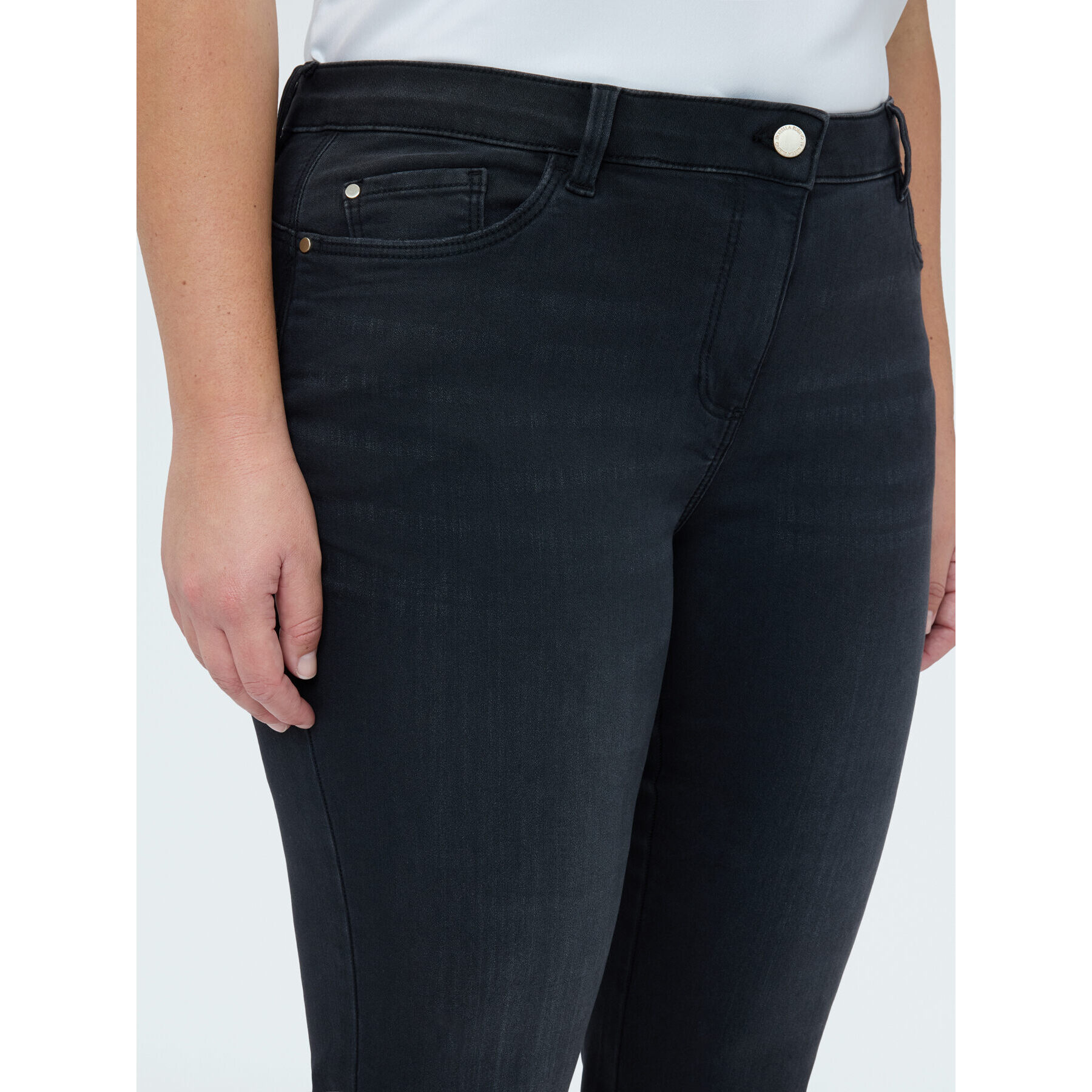 Fiorella Rubino - Jeans Kick Flare lavaggio black - Nero