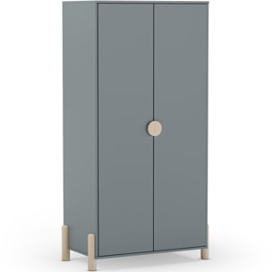 Armoire enfant 2 portes en bois - BASTIEN