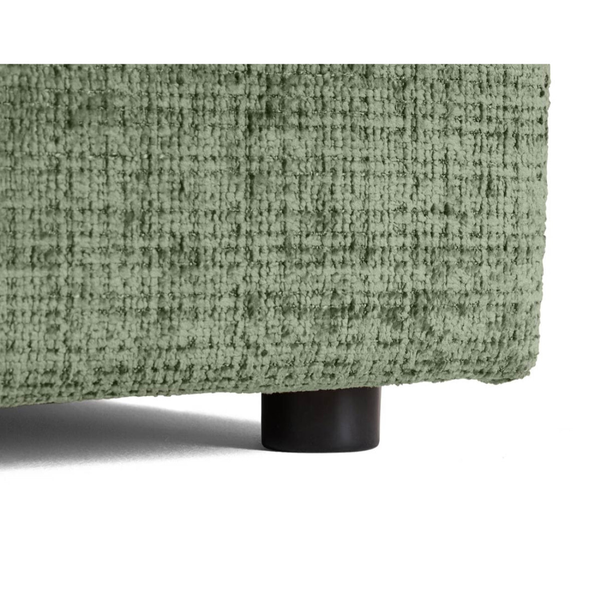 Collins - canapé droit 4 places avec double méridienne - assise profonde - en velours texturé - Vert