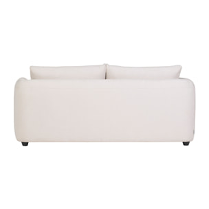 Canapé convertible 3 places en tissu effet velours beige HARLO