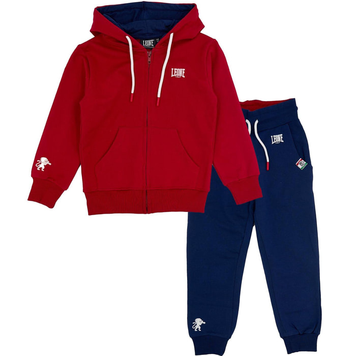 Chándal Leone 1947 Apparel infantil con capucha y cremallera completa