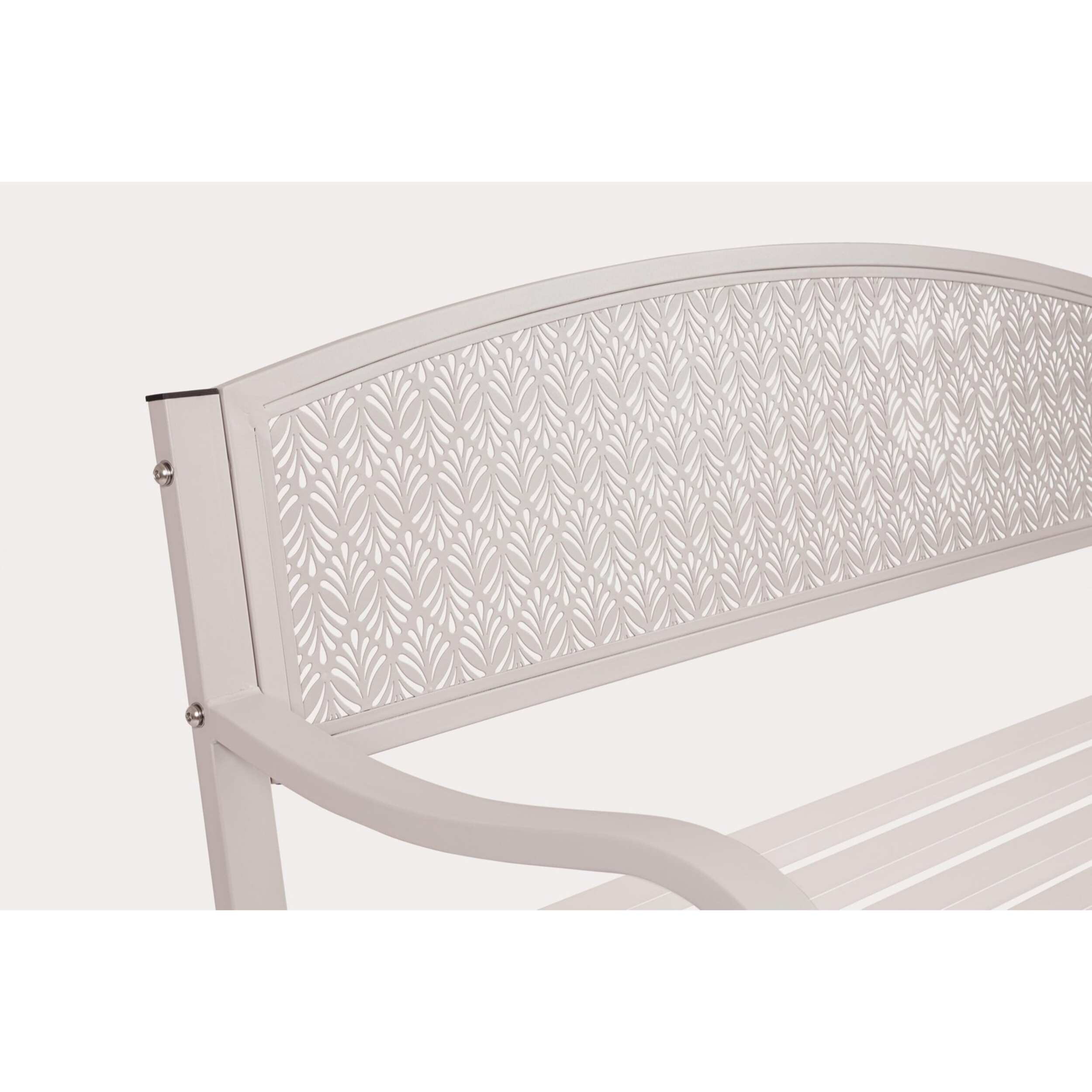 Panca LIZETTE a 2 posti in acciaio beige