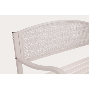 Panca LIZETTE a 2 posti in acciaio beige