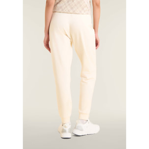 Pantaloni con fondo a costina e bande logate