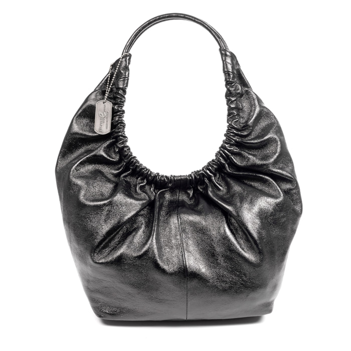 Arzignano bolso de hombro piel auténtica laminada asa grande acolchada