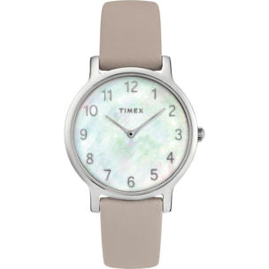 Timex Orologio Analogico Al Quarzo Metropolitan 34Mm Leather Strap Watch