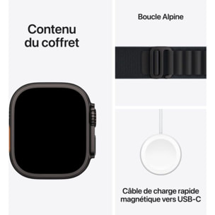 Montre connectée APPLE WATCH 49mm Tit Noir / Noir Ocean Ultra 3 Cellular
