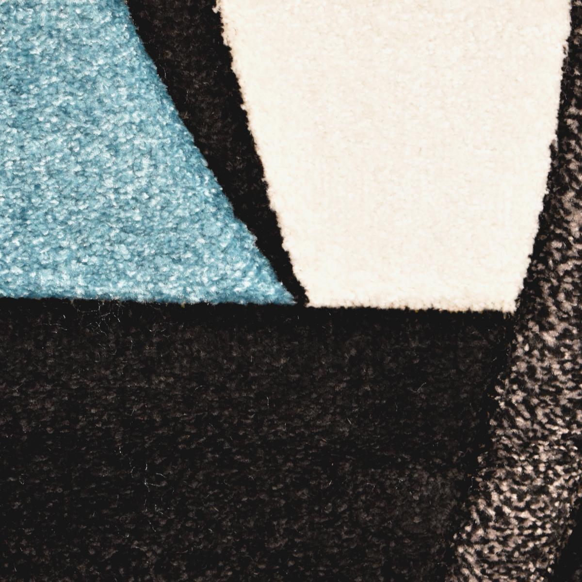 Tapis salon et chambre tissé motif damier TIHO