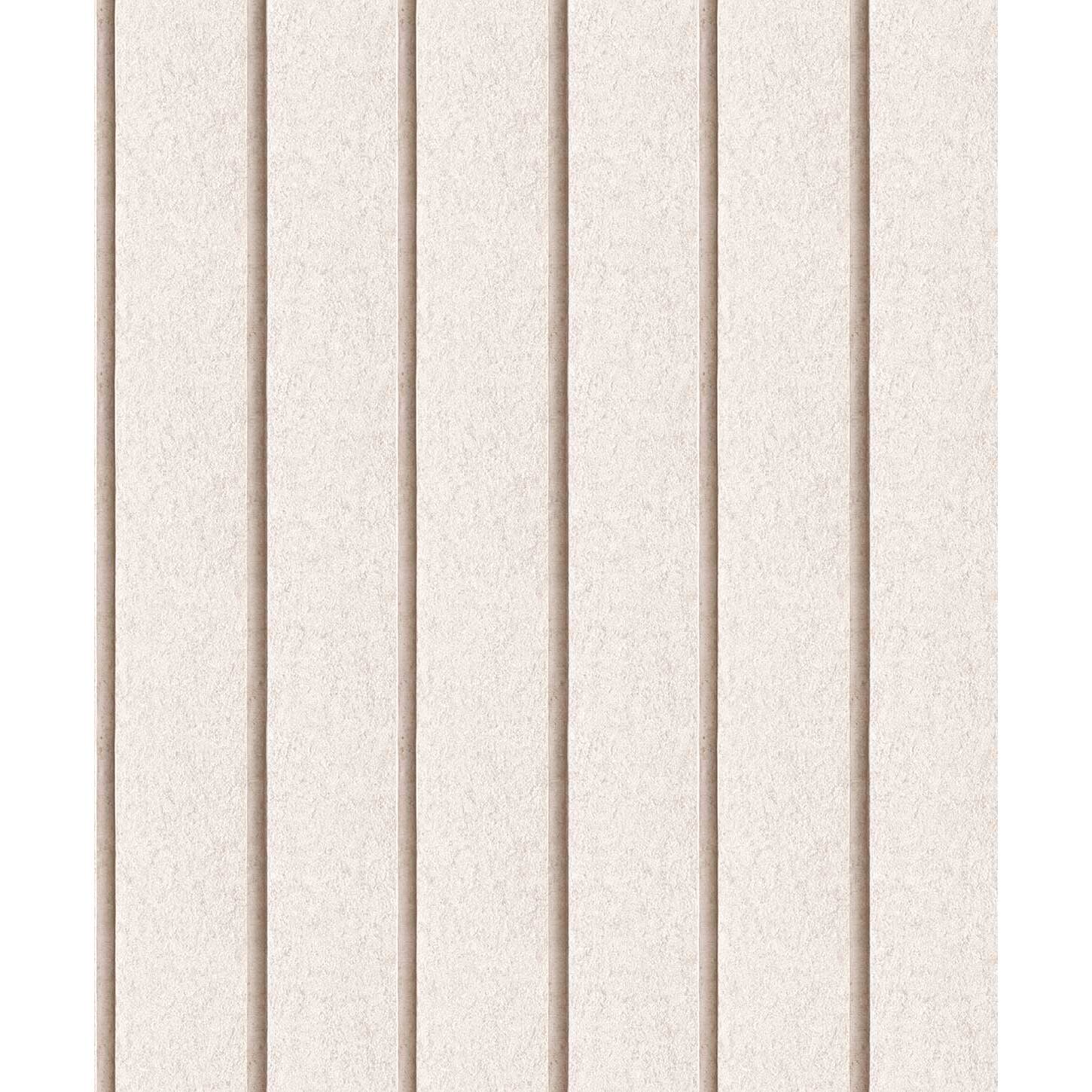 Papier peint texture murale à rainures beige naturel