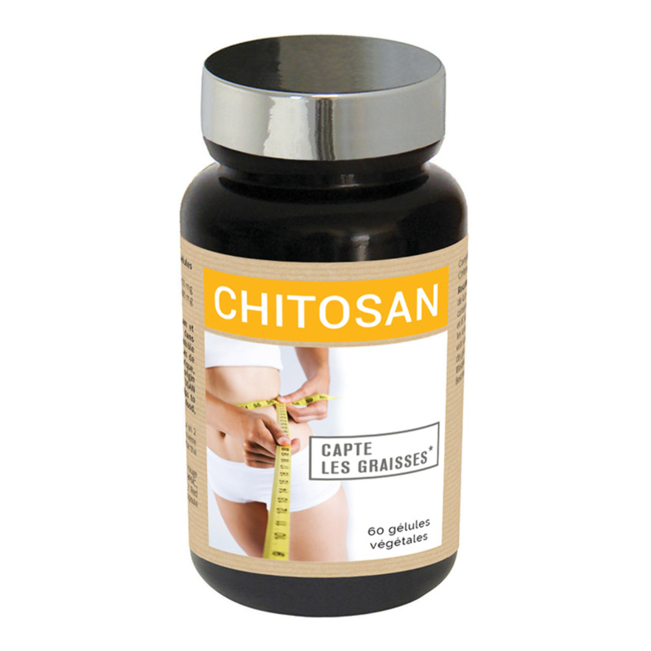 NUTRI EXPERT - Chitosan - Complément alimentaire - Absorbe Sucres et Graisses - Réduit l'appétit - Favorise l'amincissement - Gélules végétales - Cure 30 jours