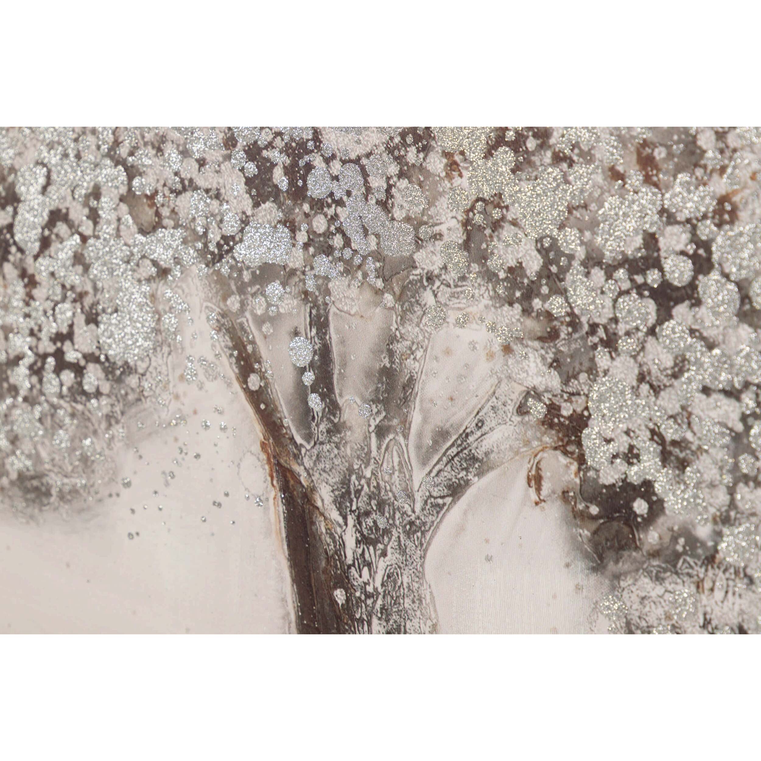 Cuadro Arbol Con Marco Champagne 120x4x80 Cm