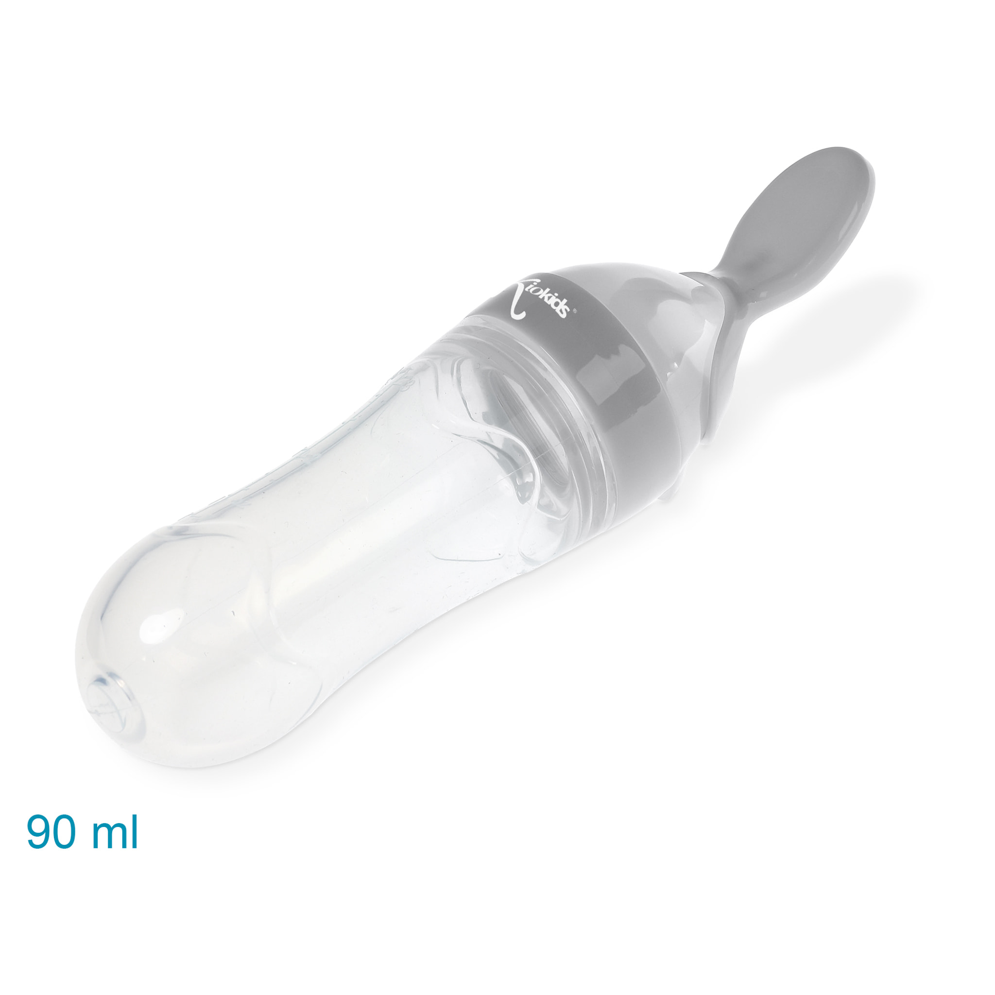 CUCHARA DISPENSADORA DE PAPILLA ALIMENTADORA PARA BEBÉ GRIS