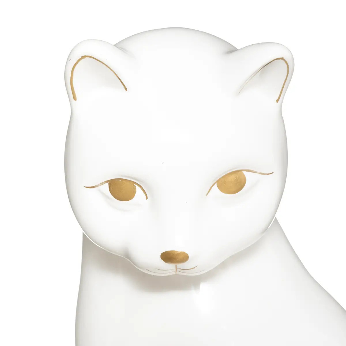 Statuette "Chat" - céramique - blanc - H26 cm