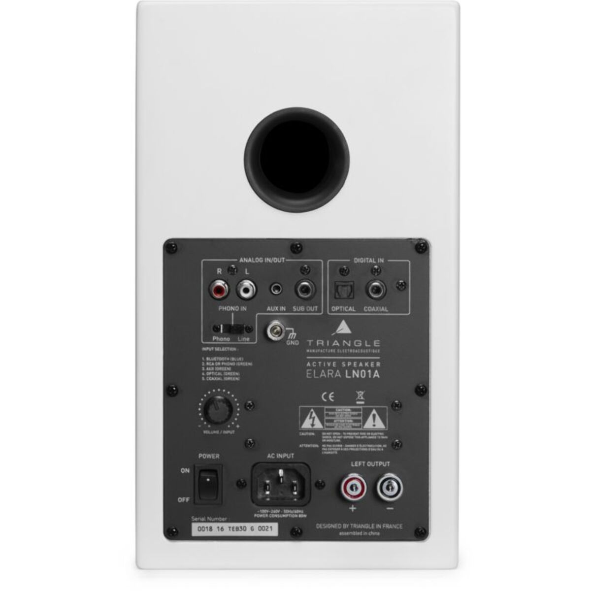 Enceinte bibliothèque active TRIANGLE LN01A ELARA BLANC MAT X2