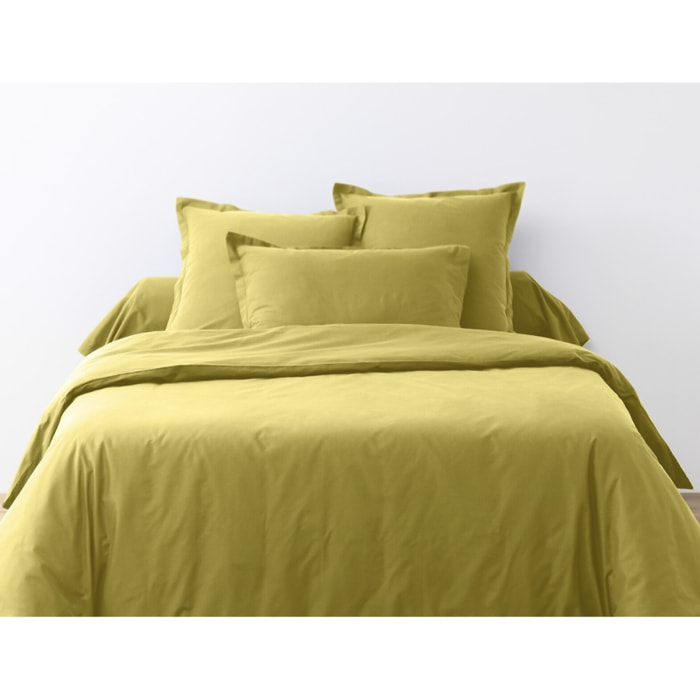 Parure Housse De Couette + 2 taies 100% Coton 57fils Gold