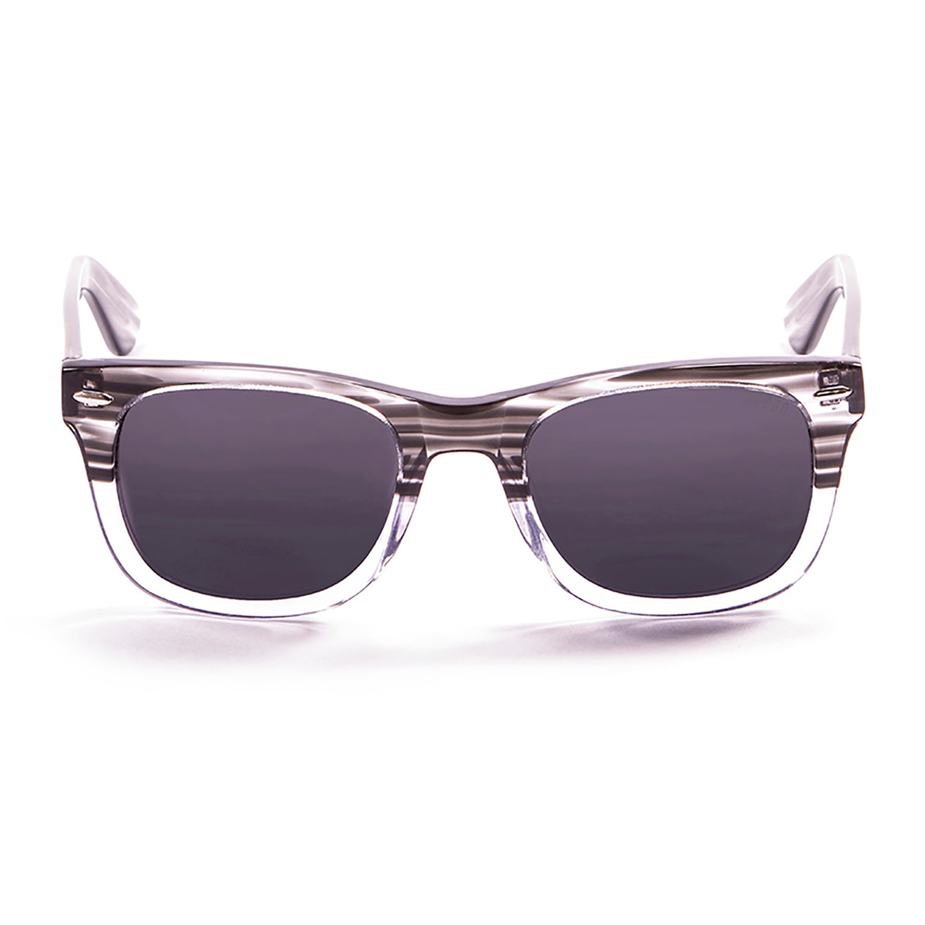 Gafas de sol OCEAN LOWERS - Demi negro con detalle blanco transparente / Ahumada