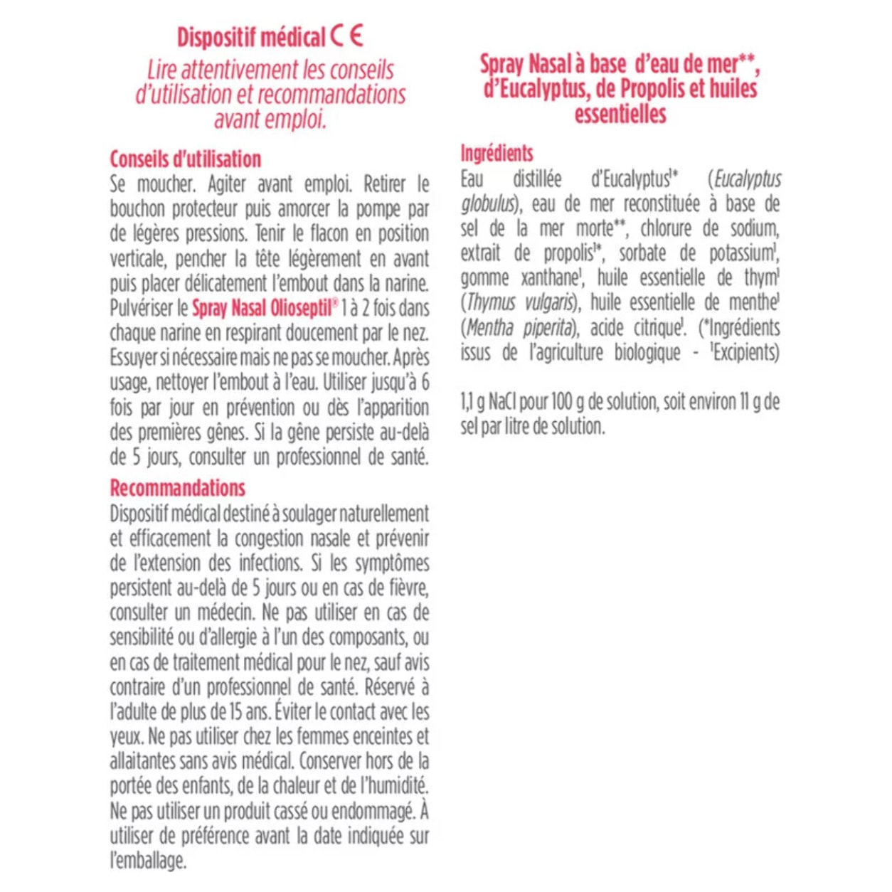 OLIOSEPTIL - Duo Sinus - Gélules Sinus + Spray Nasal - Aide à dégager, apaiser et assainir les voies respiratoires - Idéal en cas de nez bouché