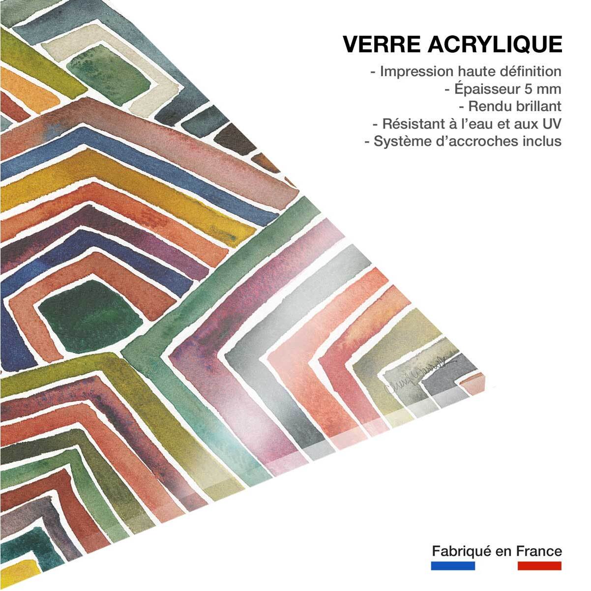 Tableau abstrait rayures ii  Tableau plexiglas