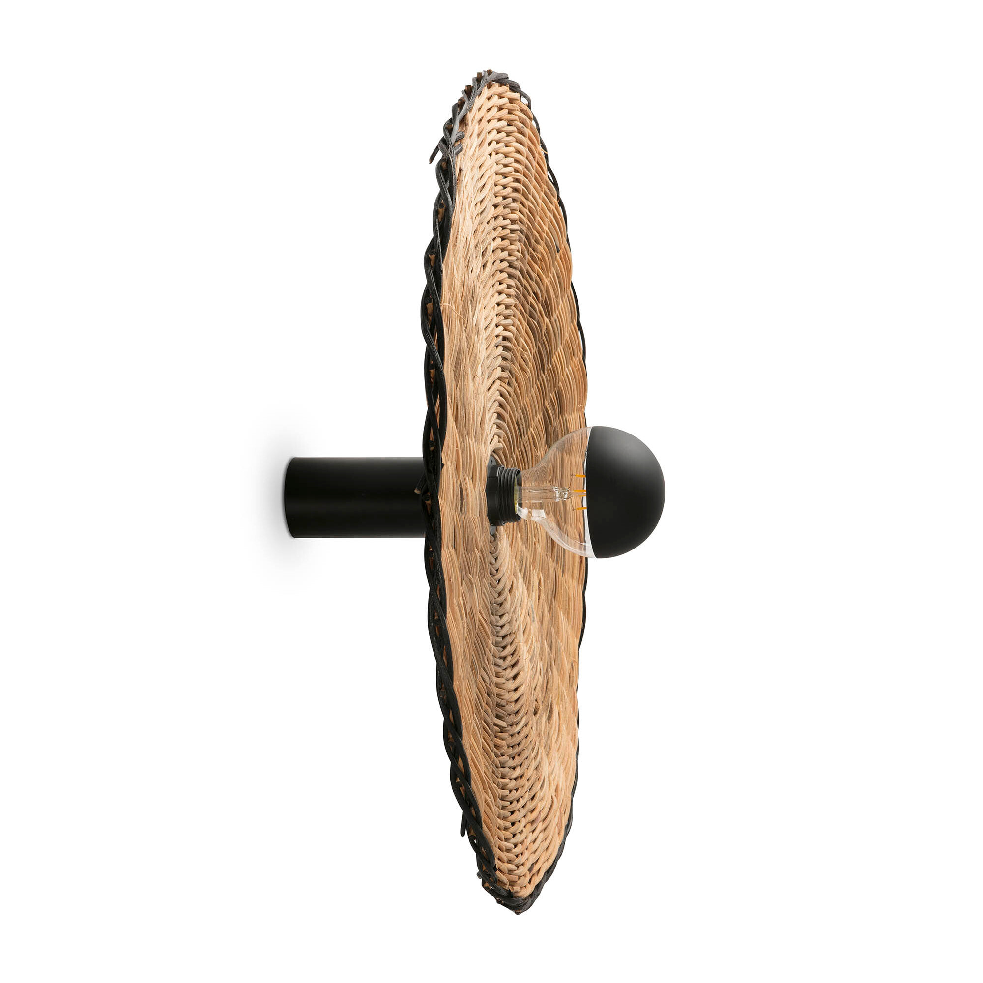 COSTAS 600 H140 Aplique/plafón negra/ratán