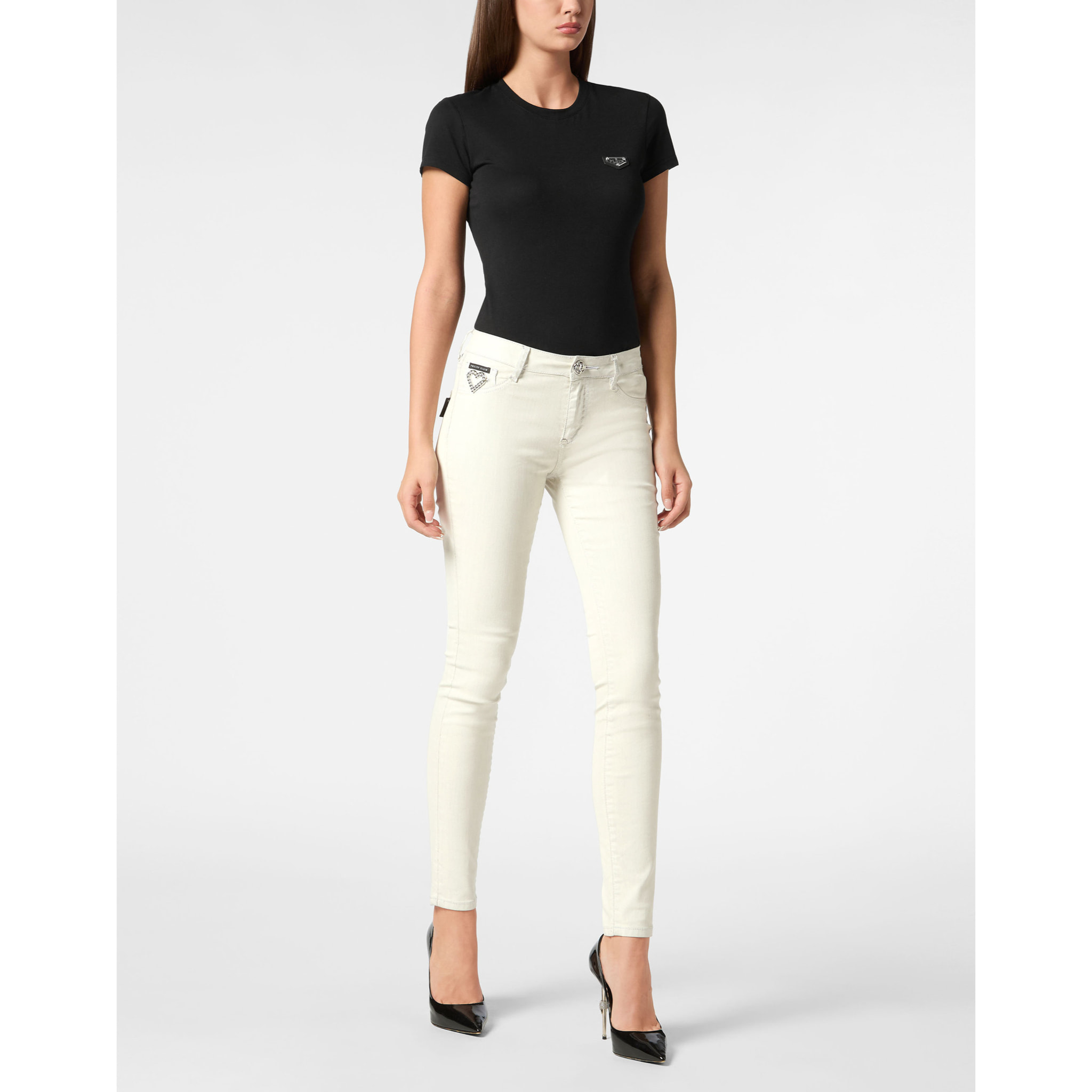 PHILIPP PLEIN High Waist Jegging HEART