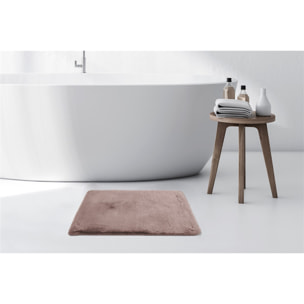 Tappeto da bagno Rabbit Rosa in soffice pelliccia sintetica