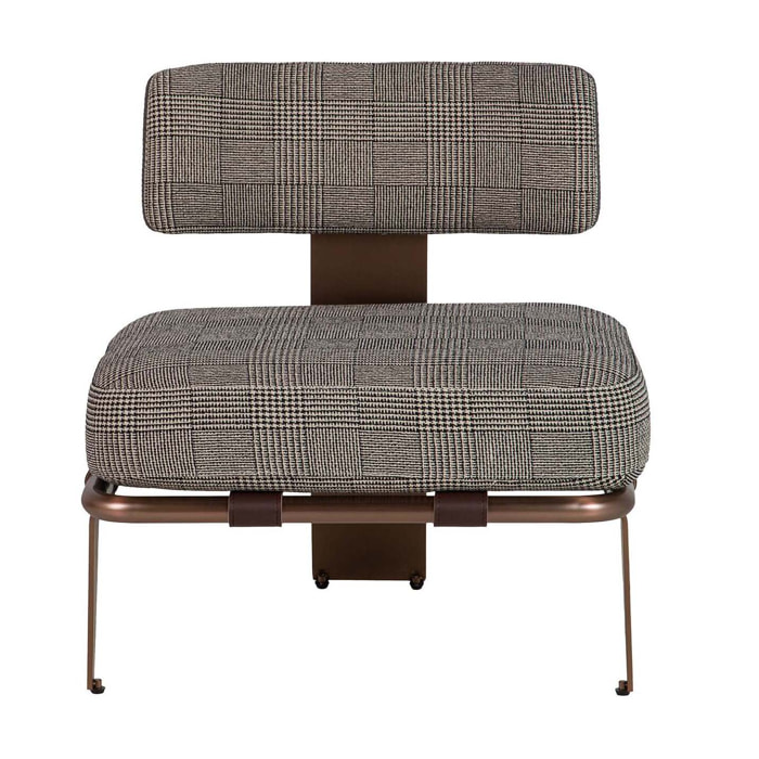 Butaca Cuero Acero Inoxidable Boise 65x65x72 Cm