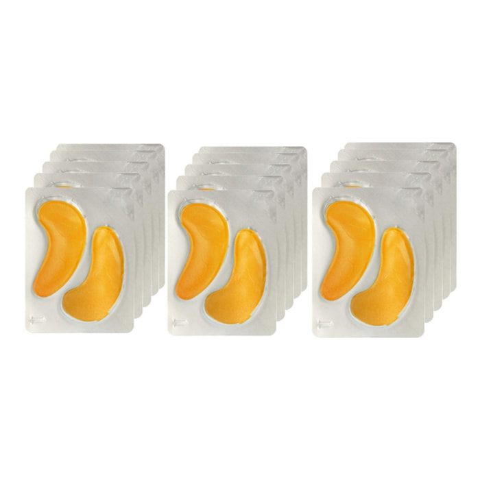 Parche de colágeno dorado para ojos triple