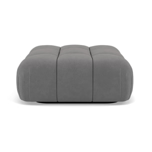 Ruby - pouf en velours texturé - Gris
