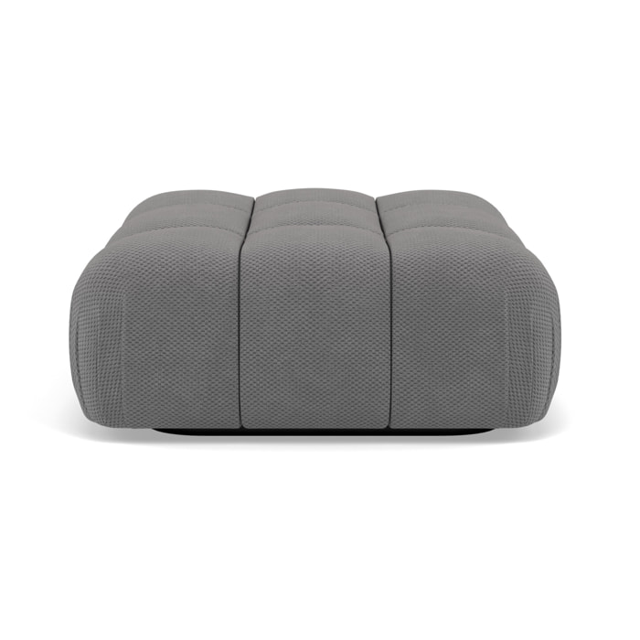 Ruby - pouf en velours texturé - Gris