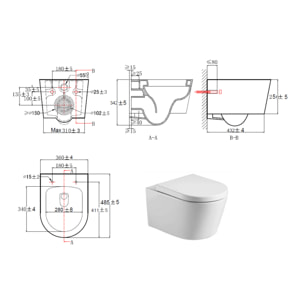 Pack WC Bati-support Geberit + Cuvette Swiss Aqua Technologies sans bride + Plaque (GebSATrimless-K)
