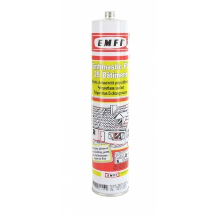 Mastic polyuréthane PU25 EMFI - Brun - Cartouche 300 ml - 74064CE121